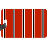 Red & White & Black (Pinstripes) Luggage Label