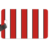 Red & White (Black) Luggage Label