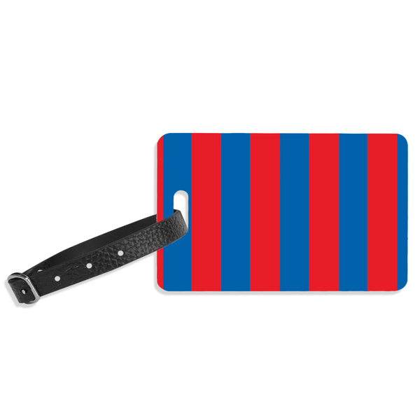 Red and Blue Luggage Label
