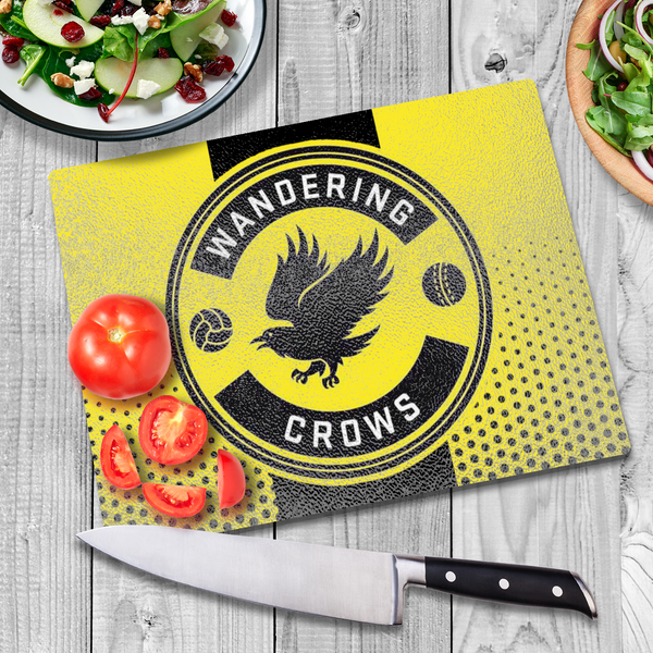 Wandering Crows Glass Chopping Board
