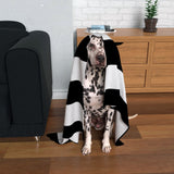 Black and White Dog Blanket