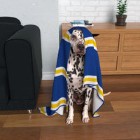 Blue & White & Yellow Dog Blanket