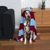 Claret and Blue Dog Blanket
