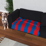 Red and Blue Dog Blanket