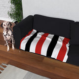 Red and Black and White Dog Blanket
