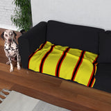 Yellow & Black & Red (Pinstripes) Dog Blanket