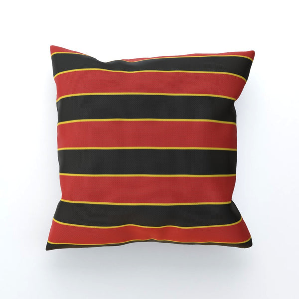 Red, Black & Gold (Pinstripes) Cushion