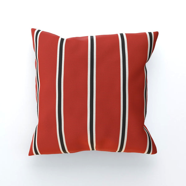 Red, White & Black (Pinstripes) Cushion