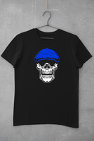 Skull Face T-Shirt - Blue