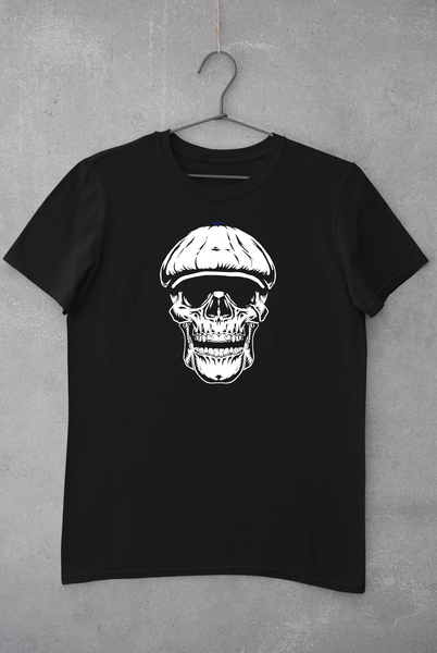 Skull Face T-Shirt - White & Navy