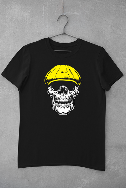 Skull T-Shirt - Yellow & Navy