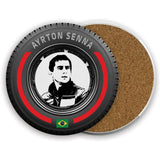Ayrton Senna Ceramic Beer Mats