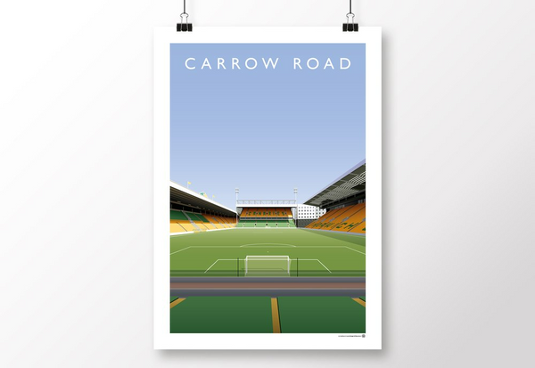 Carrow Road - From The River End Poster