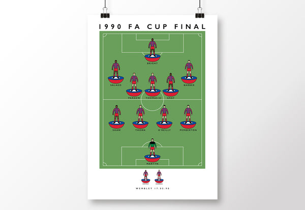 Crystal Palace 1990 FA Cup Final Poster