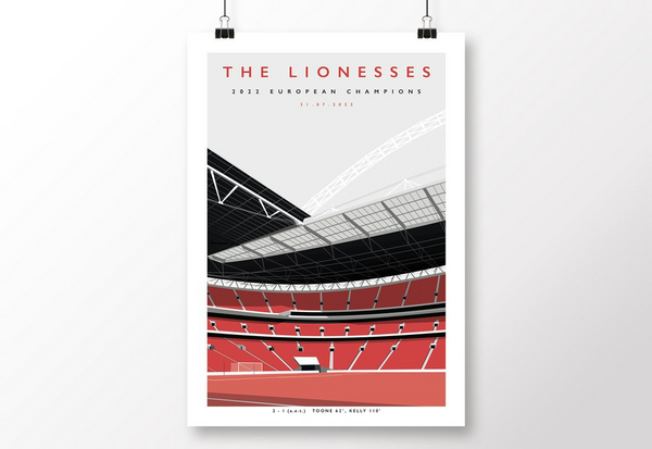 The Lionesses Wembley Poster