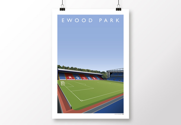 Ewood Park - Riverside Modern Era Poster