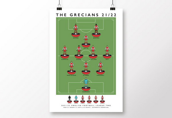 Exeter City - The Grecians 21/22 Poster