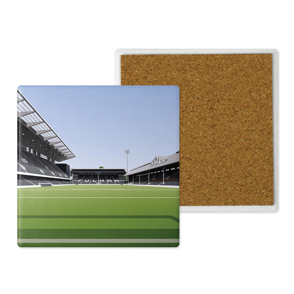Fulham  Ceramic Coaster - Craven Cottage - View Towards The Hammersmith End