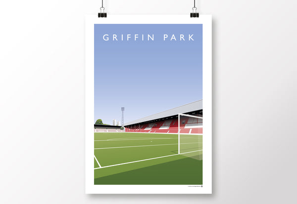 Griffin Park - Braemar Road Stand Poster