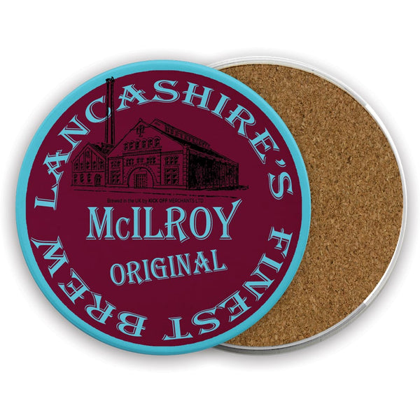 Burnley Ceramic Beer Mat - Jimmy McIlroy