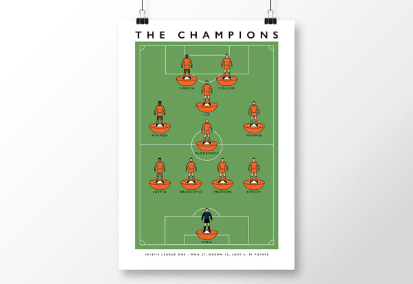 Luton The Champions 18/19 Poster