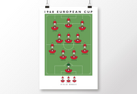 Manchester United 1968 European Cup Poster