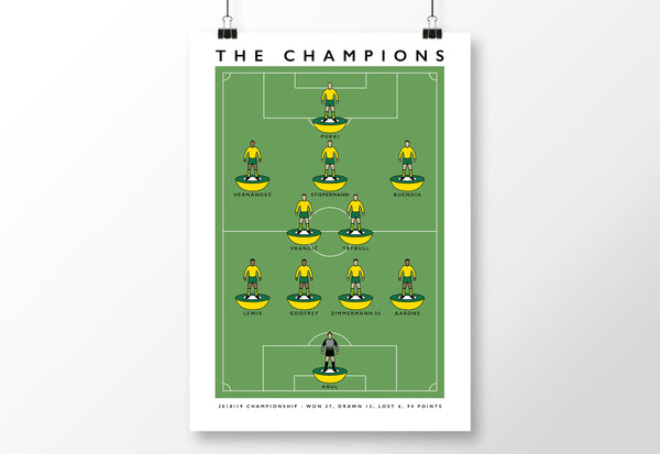 Norwich City The Champions 2019 Poster