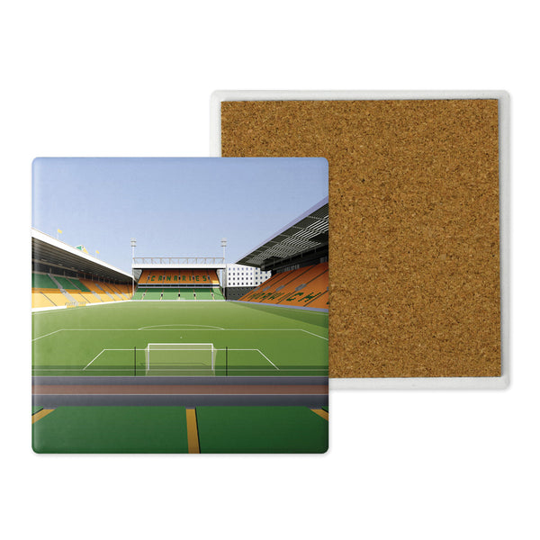 Norwich Ceramic Coaster - Carrow Road - From The River End