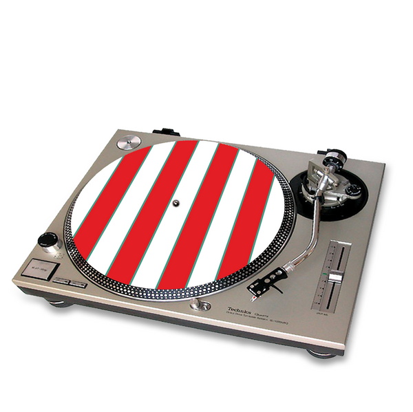 Red & White (Green) Turntable Mat