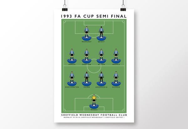 Sheffield Wednesday 1993 FA Cup Semi Final Poster