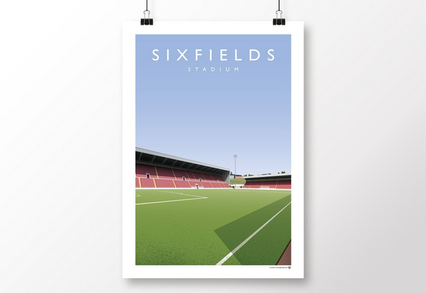 Sixfields Stadium Poster