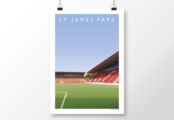 St James Park - Big Bank / Main Stand Poster