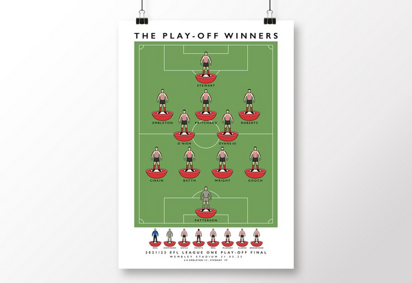 Sunderland 2022 Play-Off Winners Poster