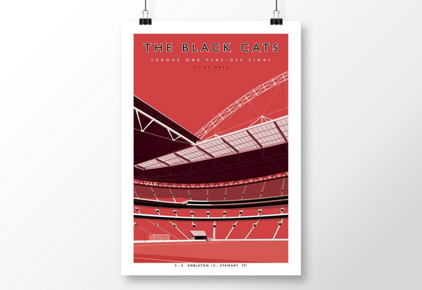 The Black Cats at Wembley Poster