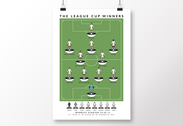 Swansea 2013 League Cup Winners Poster