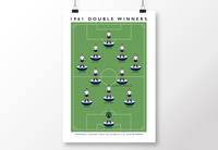 Tottenham 1961 Double Winners Poster