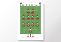 Barnsley The Tykes 96/97 Poster