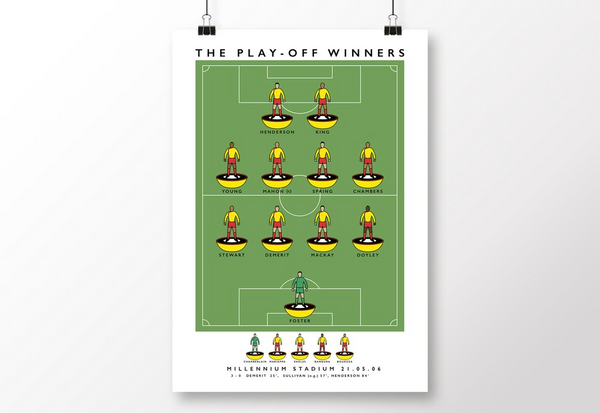 Watford 2006 Play-Off Winners Poster