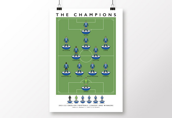 Wigan Athletic The Champions 21/22 Poster