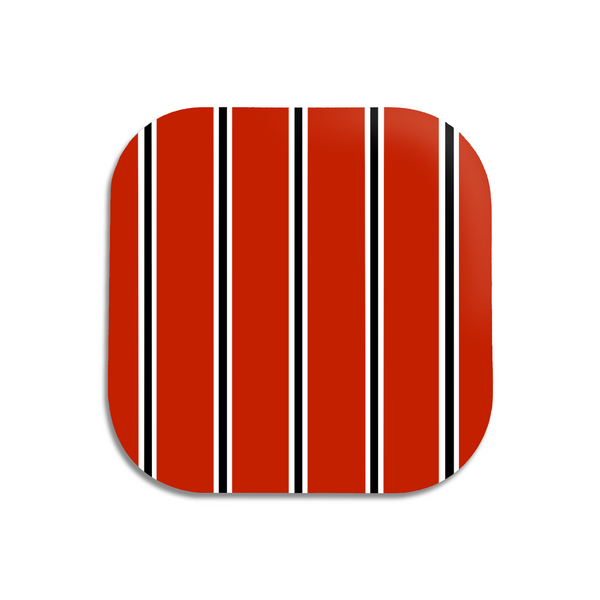 Red, White & Black (Pinstripes) Coaster