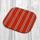 Red, White & Black (Pinstripes) Coaster