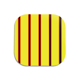 Yellow, Black & Red (Pinstripes) Coaster