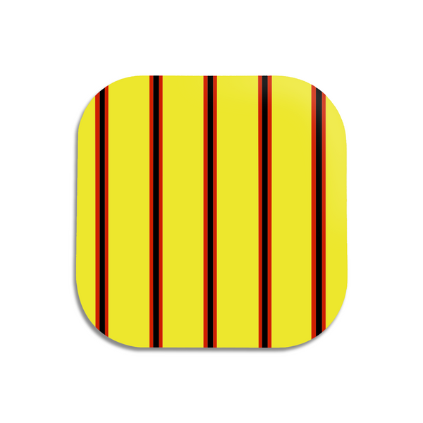 Yellow, Black & Red (Pinstripes) Coaster