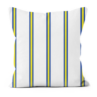 White, Blue & Yellow Cushion