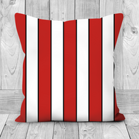 Red & White (Black) Cushion