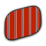 Red, White & Black (Pinstripes) Car Shade