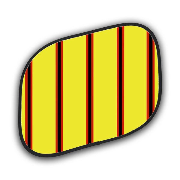 Yellow & Black & Red (Pinstripes) Car Shade