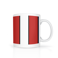 Red & White (Black) Mug