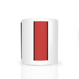 Red & White (Black) Mug