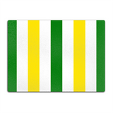 Green, White & Yellow Glass Chopping Board